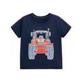 Boys Tractor Cartoon Print Casual Summer T-Shirts childrensterritory