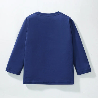 Cartoon Embroidered Kids Long Sleeves Cotton Tops childrensterritory