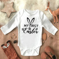 "My 1st Easter" Latter Print Baby Long Sleeve Easter Bodysuit childrensterritory