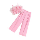 Kids Girls' Floral Top and Wide Leg Pants 2Pcs Summer Sets