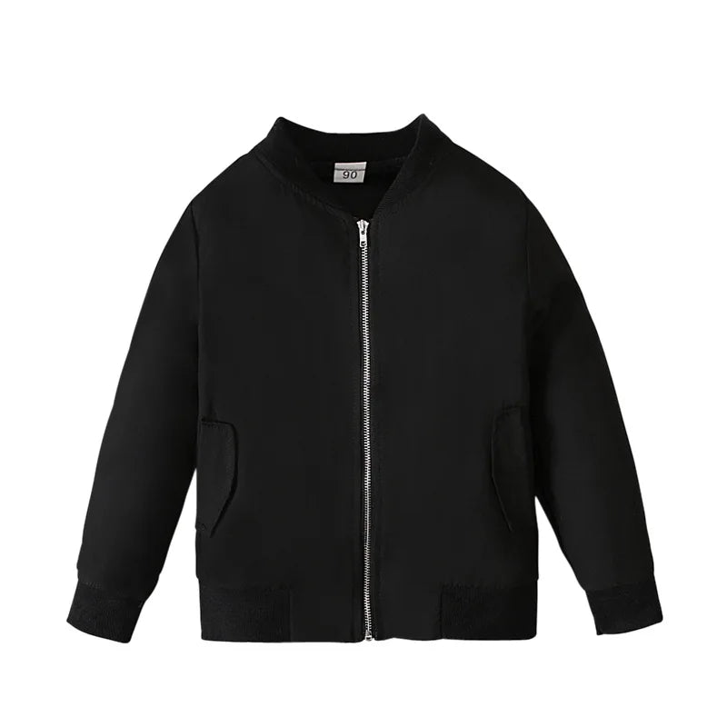 Kids Girls Boys Windproof Warm Jacket With Pockets