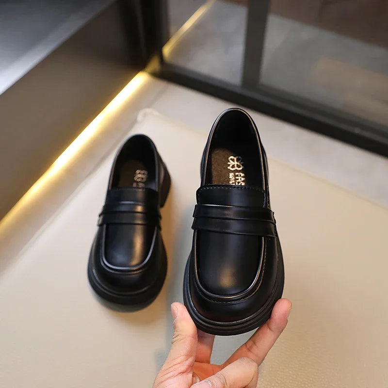 Kids Girls/Boys Round-toe Leather Shoes for Party