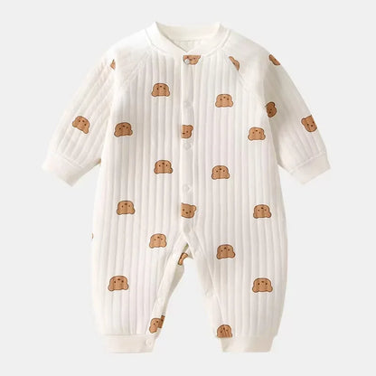 Baby Kids Cartoon Design Casual Warm Bodysuit childrensterritory
