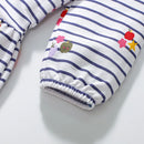 Little Girls Cartoon Striped Casual Cotton Dress childrensterritory