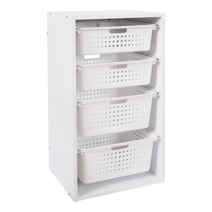 Sliding Bin Organizer with 4 Storage Bins for Kids Room childrensterritory
