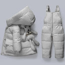 Little Boys Girls Thick Warm Down Jacket Jumpsuit Clothing Set childrensterritory