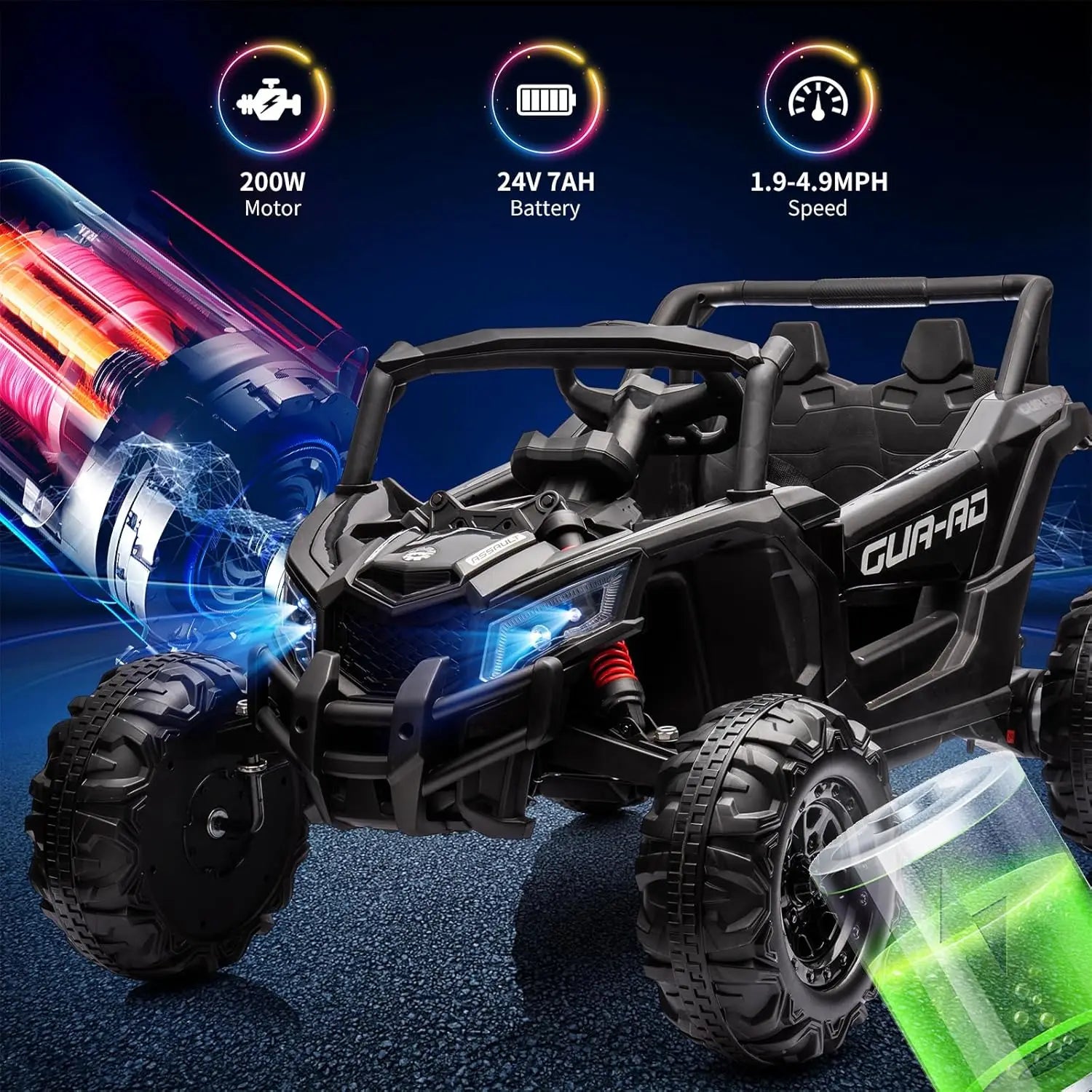 24V Kids Electric Ride-On UTV w/ Parents Remote Control
