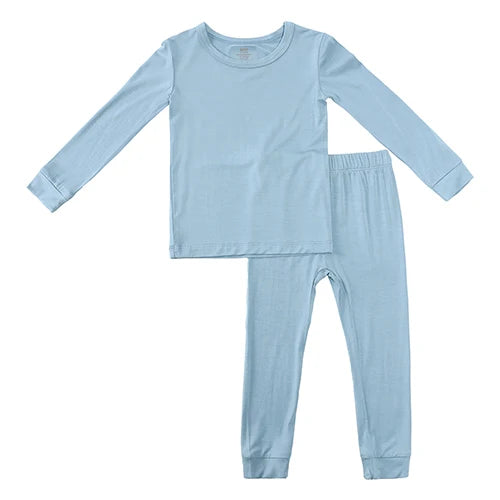 Solid Pattern Bamboo Fiber Pajamas Sets For Baby/Kids childrensterritory