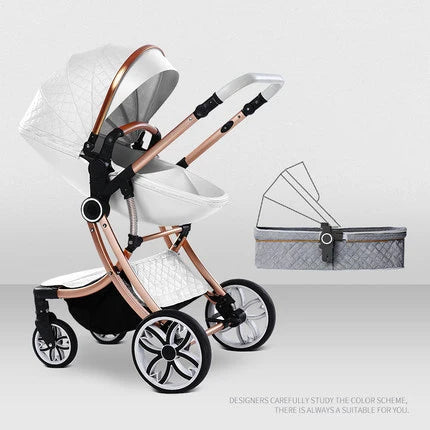 2 in 1 Folding Luxury High Landscape Baby Pram childrensterritory