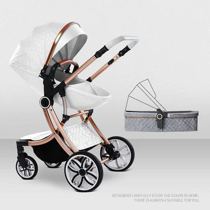 2 in 1 Folding Luxury High Landscape Baby Pram childrensterritory