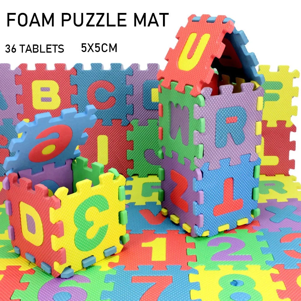 36 Pcs Alphabet Numbers Print Baby Mat 3D Puzzle Toys