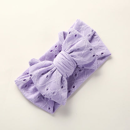 Baby Girl Embroidery Turban Knotted Bow Headband childrensterritory