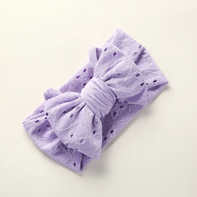 Hollow-Out Bowknot Kids Girls Embroidery Hair Bands