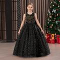 Kids Girls Puffy Sequin Embroidery Princess Party Dresses
