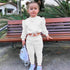 Kids Girl Long Sleeve Crop Top and Pant Clothing Sets for Spring childrensterritory