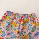 Colorful Cartoon Animals Print Summer Clothing Sets for Girls childrensterritory