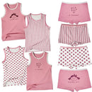 Kids Girls 8pcs Sleeveless Tank Tops and Shorts Set for Summer childrensterritory