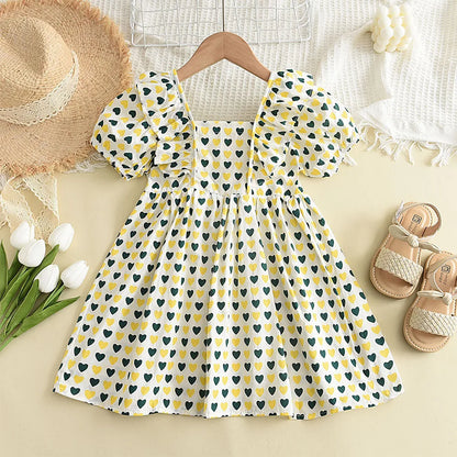 Kids Girls Floral Design Summer Princess Dresses childrensterritory