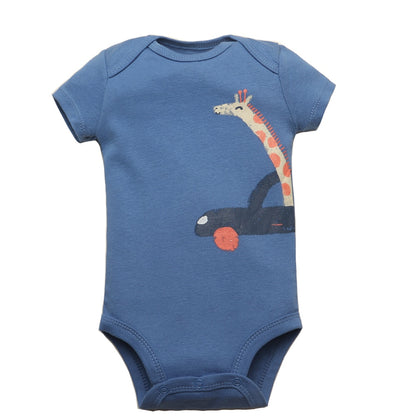 5PCS/Lot Baby Boys Girls Short Sleeve Printed Bodysuits childrensterritory