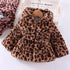 Leopard Print Girls Loose Warm Hooded Jackets childrensterritory
