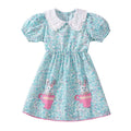 Little Girls Cartoon Embroidered Design Summer Dresses childrensterritory