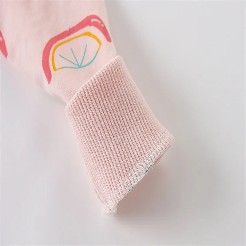 Full-Sleeve Watermelon Print Girls' Autumn Sweatshirts