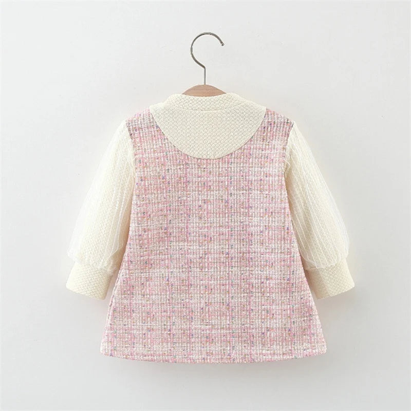 Elegant Warm Long Sleeve Princess Party Dress For Girls