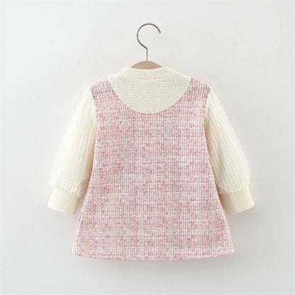 Elegant Warm Long Sleeve Princess Party Dress For Girls