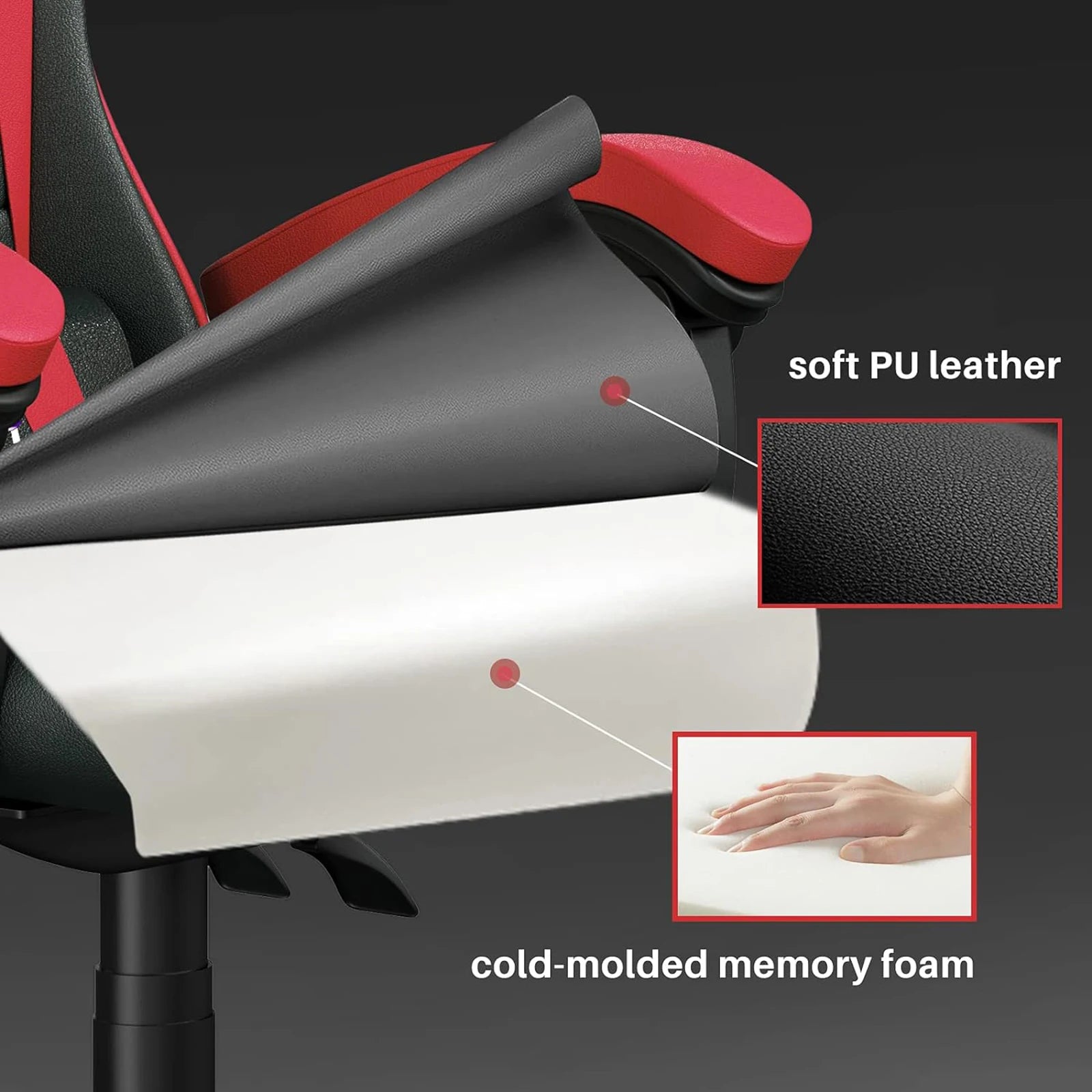 Adjustable Gamer Chairs with Lumbar Cushion + Headrest childrensterritory