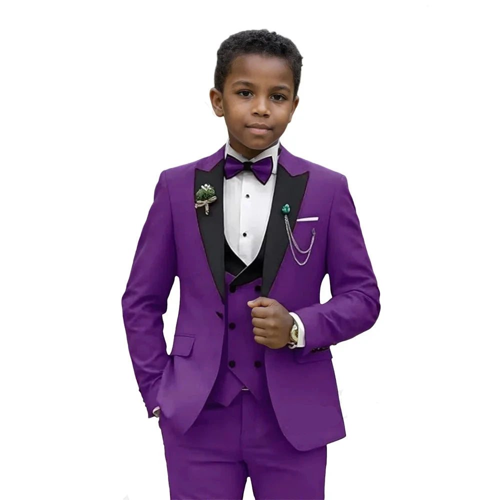 Kids Boys Slim Fit Formal 4 Pieces Wedding Outfit childrensterritory