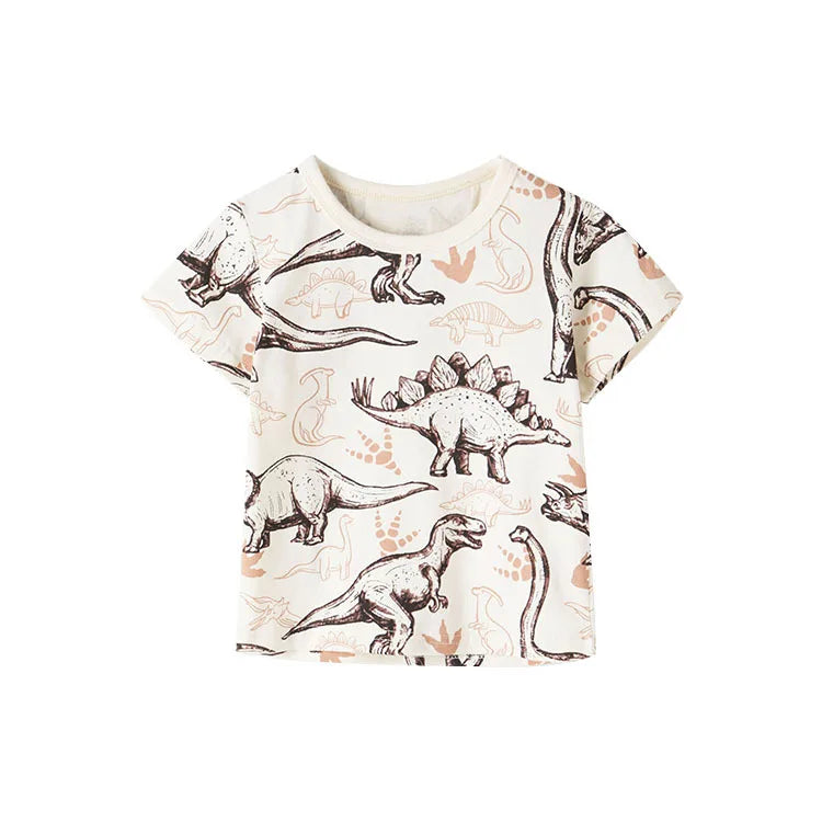 Half-Sleeves Cartoon Print Summer Casual Tops For Girls childrensterritory