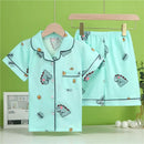 Children's Cartoon Print Long sleeve Loungewear Suits Pajamas childrensterritory