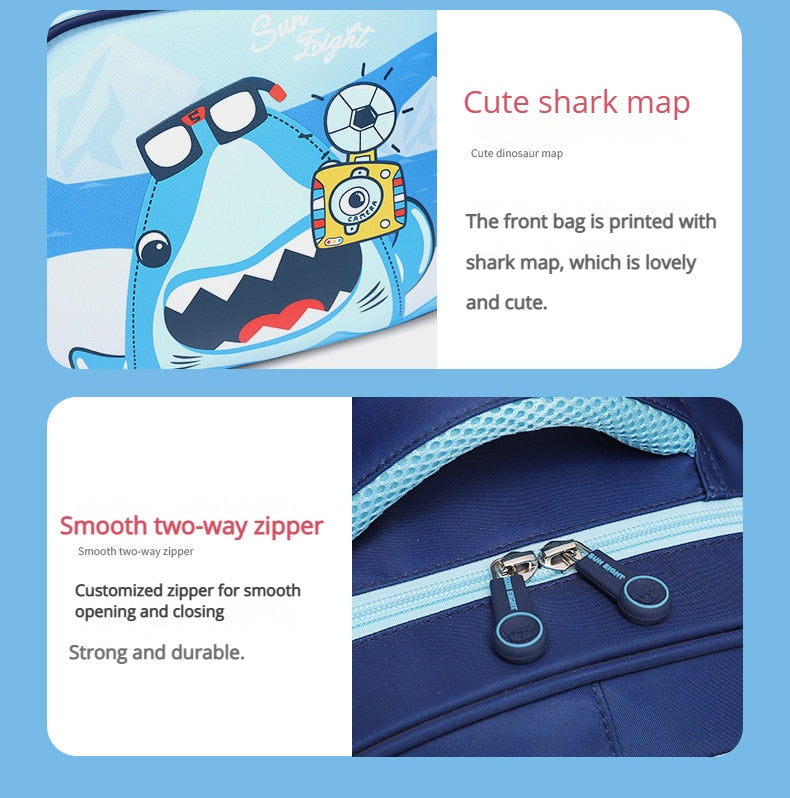 Waterproof Large Capacity Kids School Backpack With Pencil Case childrensterritory