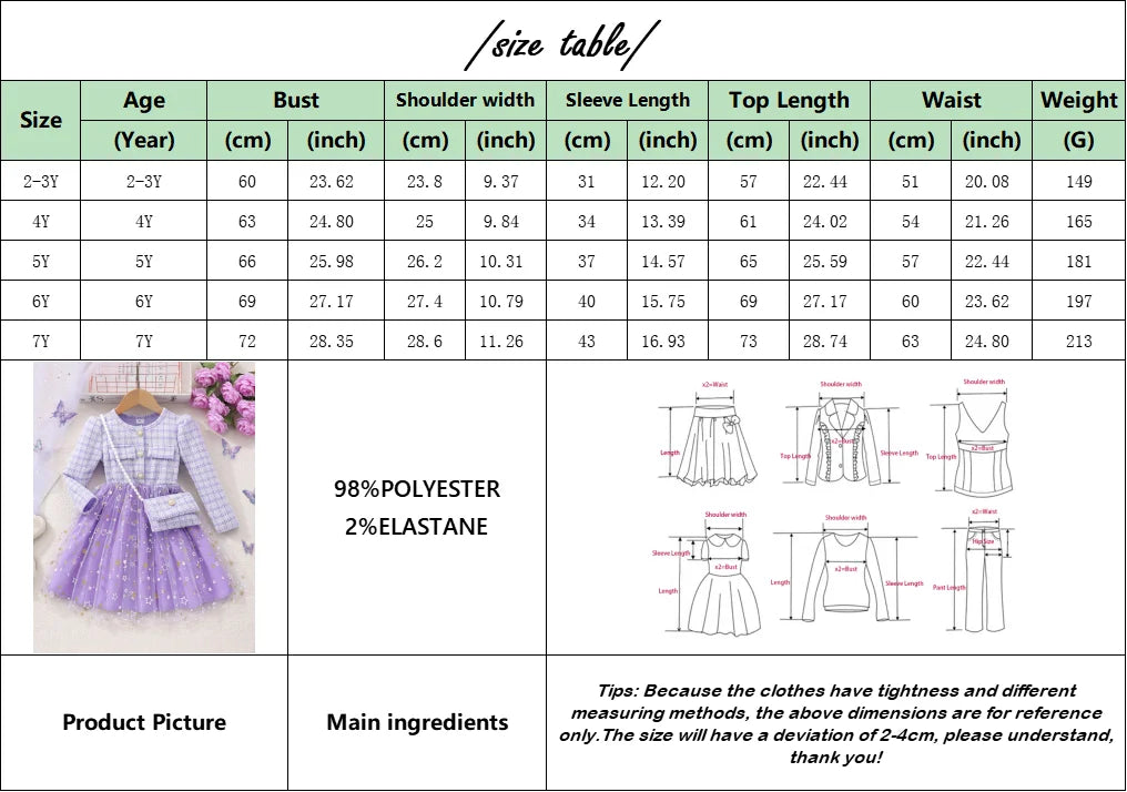 Girls' Elegant Long-Sleeved Winter Party Dresses