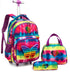Kids 3pcs Rolling School Backpack Set with Lunch Bag and Pencil Case childrensterritory