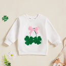 Casual Embroidered Irish Sweatshirt for Little Girls childrensterritory
