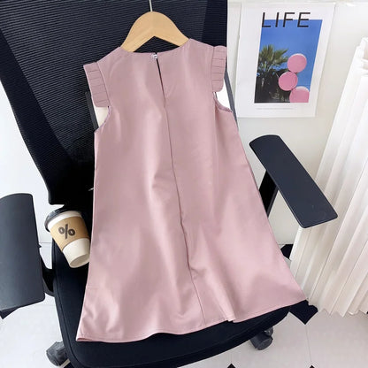3D Flower Design Kids Girls Summer Party Dresses childrensterritory