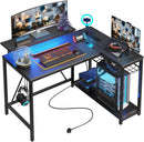 Corner Computer Desk with Reversible Storage Shelves childrensterritory