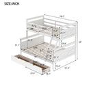 A Twin Over Bunk Bed Featuring Storage Drawers and Ladders childrensterritory