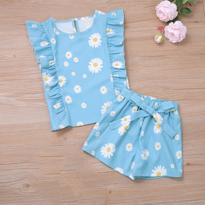 Kids Girls 2 Piece Trendy Summer Clothing Sets childrensterritory
