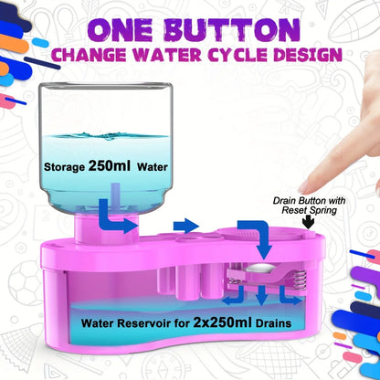 Automatic Paint Brush Cleaning Bucket Art Tools childrensterritory