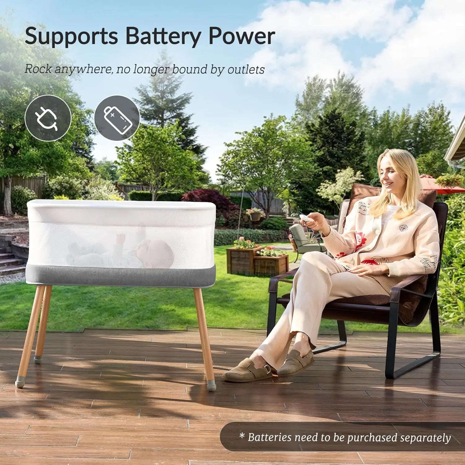 Smart Electric and Musical Rocking Bassinet for Baby