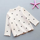 Kids Girls Lovely Heart Print Casual Tops for Autumn childrensterritory