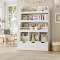 Large 55.3" Wooden Toy Storage Desk and Organizer