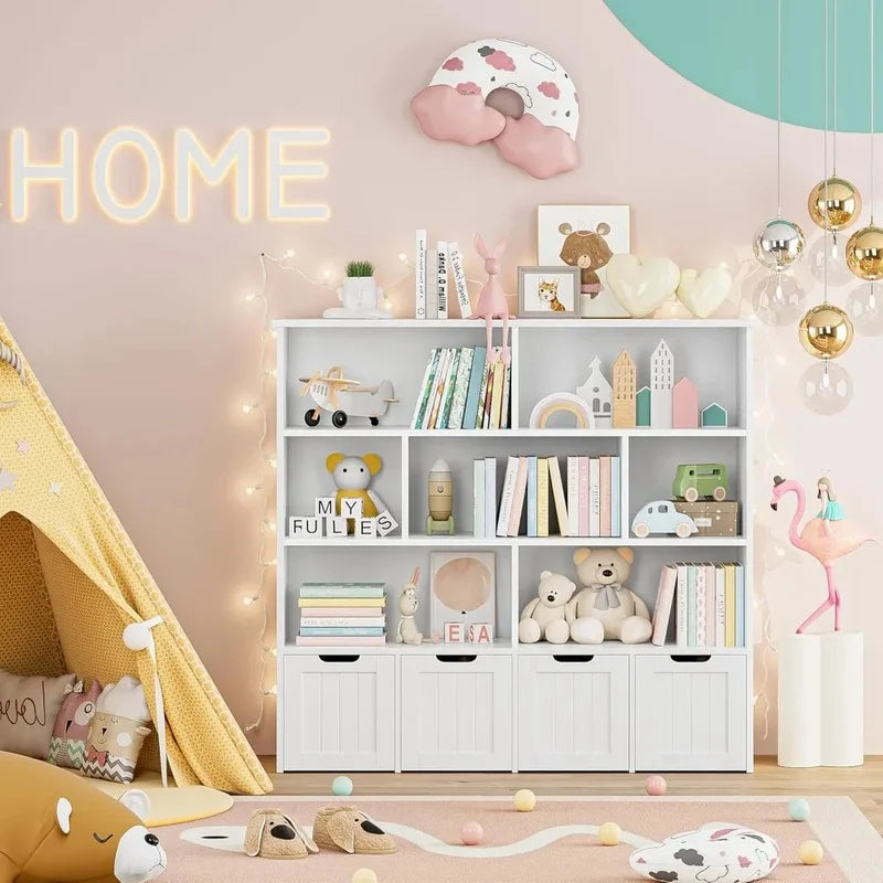 Kids Toy Organization With 4 Removable Drawers and 7 Cubbies