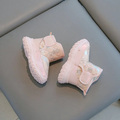 Girls Non-Slip Thick Bottom Warm Padded Snow Boots childrensterritory