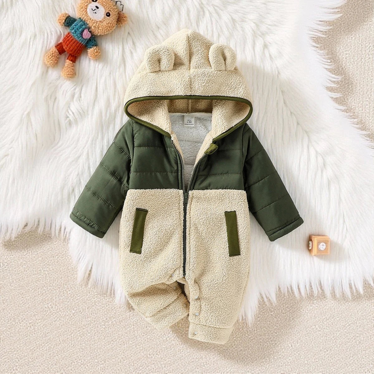 Baby Kids Long-Sleeved Casual Winter Jumpsuits childrensterritory