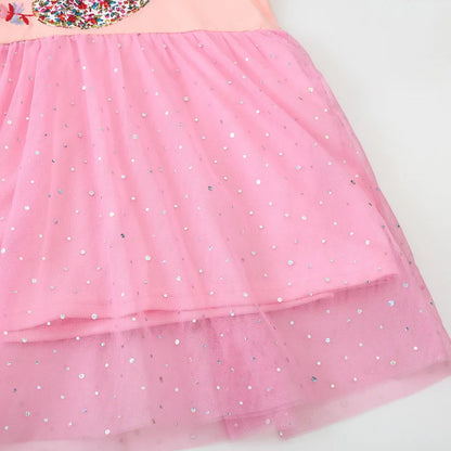 Kids Girls Flowers Embroidered Summer Cotton Dress