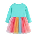 Kids Girls' Unicorn and Rainbow Print Long - Sleeve Dress