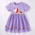 Cartoon Embroidered Little Girls Summer Cotton Dresses childrensterritory